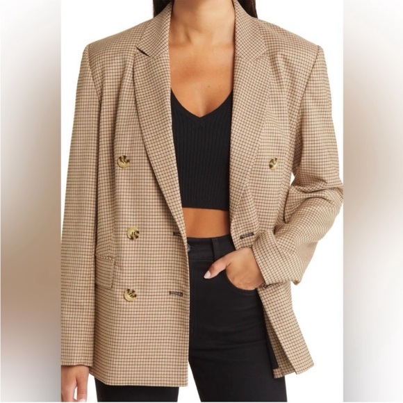 Wayf Jackets & Blazers - Wayf Newton Checked Blazer